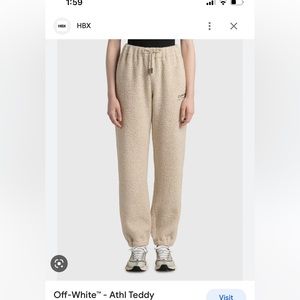 Off-White Athletic Teddy Sweatpants